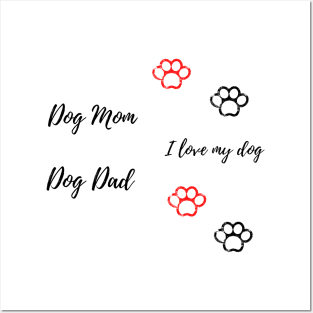 dog lover paws sticker pack design Posters and Art